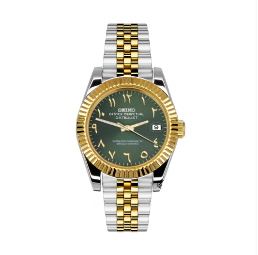 DATEJUST MOD GREEN (BICOLORE)