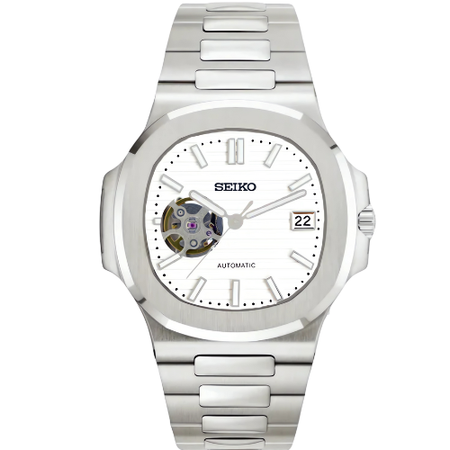 Nautilus Mod Cadran Ouvert Blanc